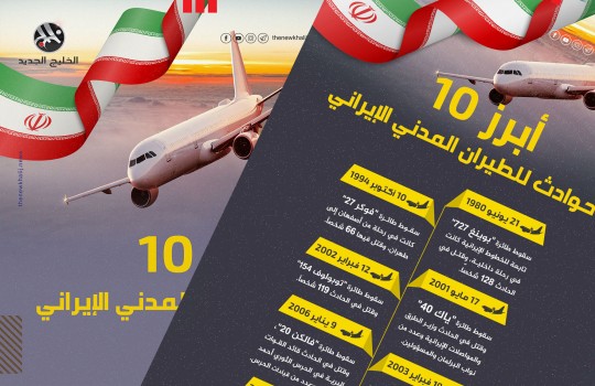 أبرز 10 حوادث للطيران المدني الإيراني