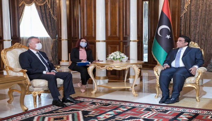 المنفي يؤكد المحافظة على المصالح المشتركة لليبيا مع تركيا