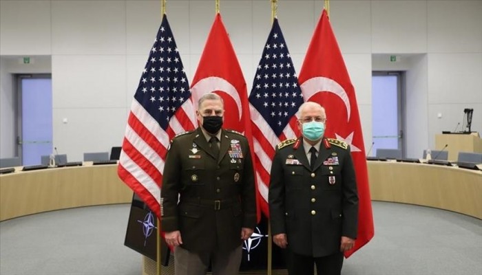 رئيسا أركان تركيا والولايات المتحدة يبحثان قضايا أمنية