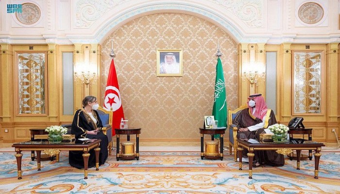 بن سلمان يلتقي رئيسة الحكومة التونسية بالرياض