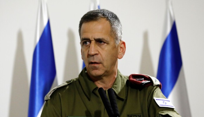 رئيس الأركان الإسرائيلي يدعو  لضرب ترسانة صواريخ غزة