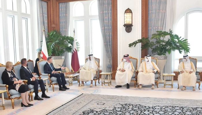 أمير قطر ورئيس بولندا يبحثان مجالات الطاقة والاقتصاد والثقافة