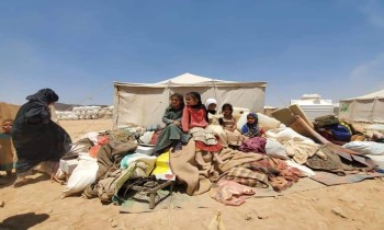 أمطار ورياح تجرف خيام 1200 نازح في مأرب وسط اليمن
