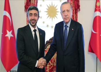 أردوغان يستقبل وزير الخارجية الإماراتي في إسطنبول