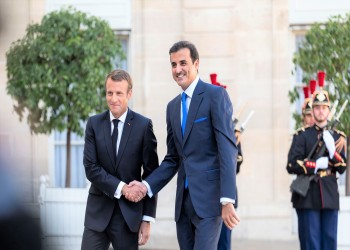 أمير قطر والرئيس الفرنسي يجتمعان على عشاء عمل الأحد في باريس