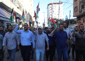 تظاهرات في قطاع غزة رفضا لمسيرة الأعلام الإسرائيلية