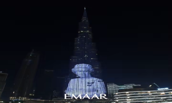 إضاءة برج خليفة بصورة إليزابيث الثانية (فيديو)