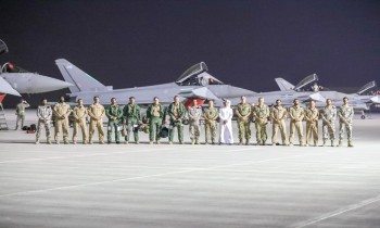 القوات الجوية القطرية تستقبل السرب المشترك 12 للتايفون لتأمين المونديال