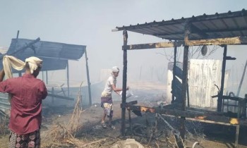 حريق يلتهم عشرات الخيام ومساكن النازحين غربي اليمن