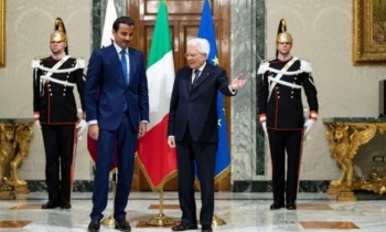 أمير قطر والرئيس الإيطالي يبحثان تعزيز العلاقات والأحداث بالمنطقة